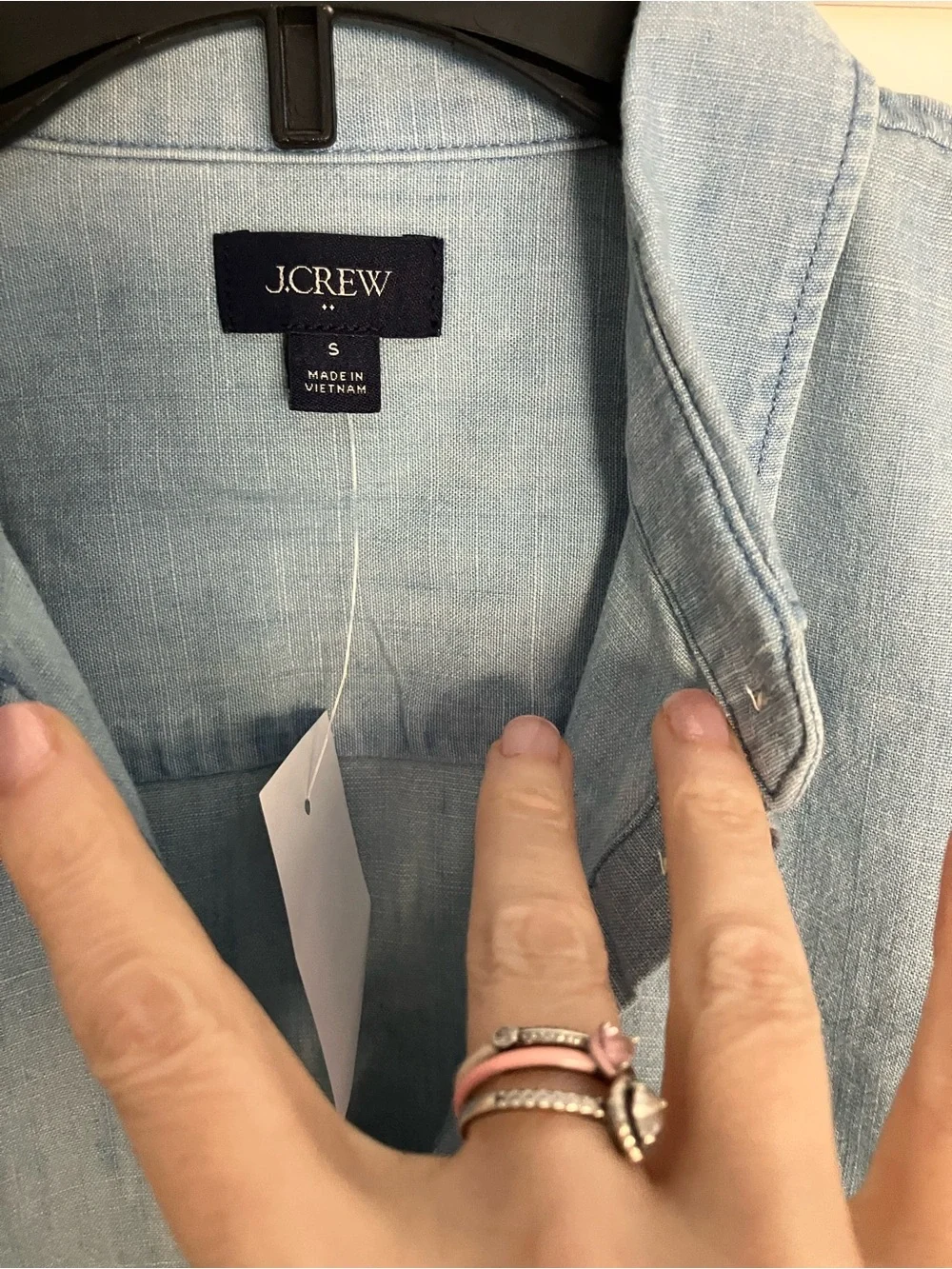 NWT J. Crew Light Blue Denim Button-Down Shirt